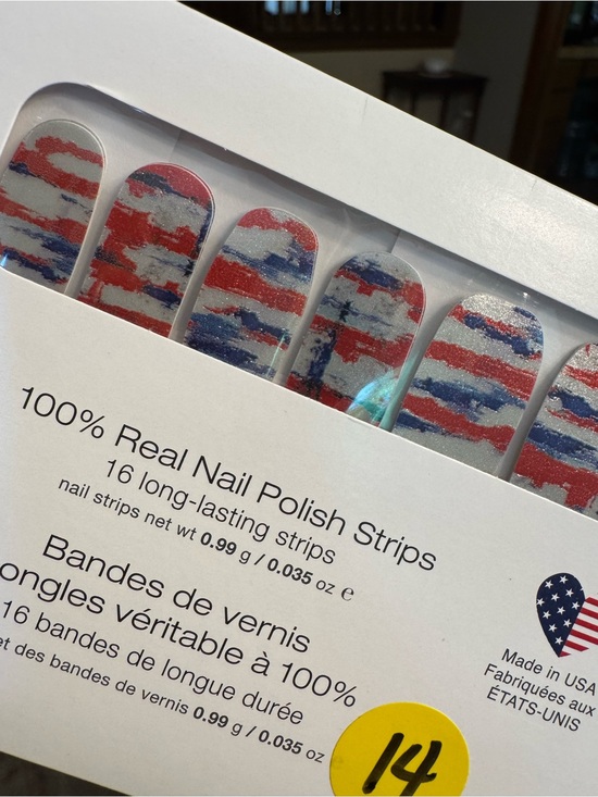 Color Street Other - Color Street Red, White & Blue Striped Nail Strips
